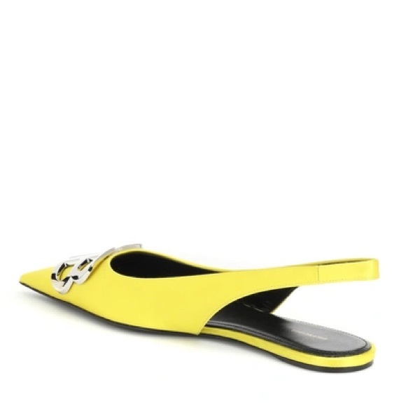 Balenciaga Knife logo-embellished satin point-toe flats - size 37.5 - Picture 2 of 15